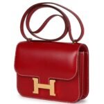 HERMÈS KELLY SELLIER 28 ROUGE PIMENT BOX PALLADIUM HARDWARE