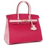 HERMÈS SPECIAL ORDER (HSS) BIRKIN 30 ROSE MEXICO AND ROSE SAKURA CHEVRE ROSE GOLD HARDWARE