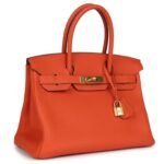 PRE-OWNED HERMÈS BIRKIN 30 FEU TOGO GOLD HARDWARE