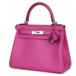 HERMÈS KELLY RETOURNE 28 MAGNOLIA EVERCOLOR PALLADIUM HARDWARE