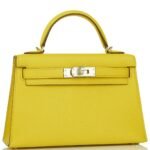 HERMÈS KELLY SELLIER 20 JAUNE DE NAPLES VERSO CHÈVRE PALLADIUM HARDWARE