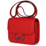 HERMÈS CONSTANCE 18 ROUGE DE COEUR EPSOM LACQUERED PALLADIUM HARDWARE