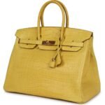 HERMÈS BIRKIN 35 MIMOSA MATTE POROSUS CROCODILE GOLD HARDWARE