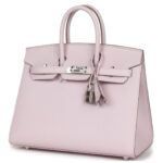 HERMÈS BIRKIN SELLIER 25 MAUVE PALE EPSOM PALLADIUM HARDWARE
