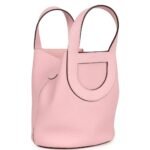 HERMÈS IN-THE-LOOP 18 ROSE SAKURA CLEMENCE AND SWIFT PALLADIUM HARDWARE