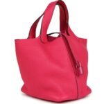 HERMÈS MONOCHROME PICOTIN LOCK 18 ROSE MEXICO CLEMENCE PINK HARDWARE