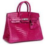 HERMÈS BIRKIN 25 ROSE SHEHERAZADE SHINY POROSUS CROCODILE PALLADIUM HARDWARE