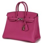 PRE-OWNED HERMÈS BIRKIN 25 MAGNOLIA TOGO PALLADIUM HARDWARE