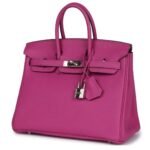 PRE-OWNED HERMÈS BIRKIN 25 MAGNOLIA TOGO PALLADIUM HARDWARE