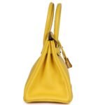 HERMÈS BIRKIN 30 JAUNE DE NAPLES TAURILLON NOVILLO ROSE GOLD HARDWARE