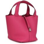 HERMÈS PICOTIN LOCK 22 ROSE SHOCKING MAURICE PALLADIUM HARDWARE