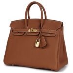 PRE-OWNED HERMÈS BIRKIN 25 GOLD TOGO GOLD HARDWARE