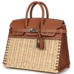 HERMÈS PICNIC BIRKIN SELLIER 25 GOLD SWIFT PALLADIUM HARDWARE