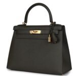 HERMÈS KELLY SELLIER 28 VERT DE GRIS EPSOM GOLD HARDWARE