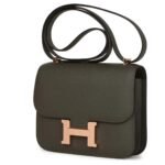 HERMÈS CONSTANCE 18 VERT DE GRIS EPSOM ROSE GOLD HARDWARE