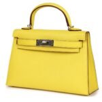 HERMÈS KELLY SELLIER 20 JAUNE CITRON CHEVRE PALLADIUM HARDWARE