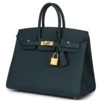 HERMÈS SPECIAL ORDER (HSS) BIRKIN SELLIER 25 VERT CYPRESS VERSO EPSOM BRUSHED GOLD HARDWARE