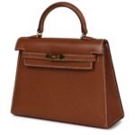 VINTAGE HERMÈS MICRO KELLY SELLIER 15 GOLD COURCHEVEL GOLD HARDWARE