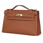 HERMÈS KELLY POCHETTE GOLD SWIFT GOLD HARDWARE