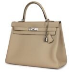 HERMÈS KELLY RETOURNE 35 TRENCH TOGO PALLADIUM HARDWARE