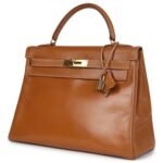 VINTAGE HERMÈS KELLY RETOURNE 32 NATUREL SABLE CHAMONIX GOLD HARDWARE