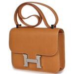 HERMÈS CONSTANCE 1-24 NATUREL SABLE VACHE NATUREL GRAINE PALLADIUM HARDWARE