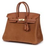 HERMÈS BIRKIN 25 CHAMOIS GRIZZLY AND GOLD SWIFT GOLD HARDWARE