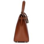 HERMÈS KELLY SELLIER 25 FAUVE BARENIA PALLADIUM HARDWARE