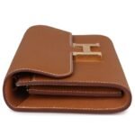 HERMÈS CONSTANCE WALLET TO GO GOLD EPSOM GOLD HARDWARE