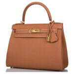 HERMÈS KELLY RETOURNE 28 GOLD TOGO GOLD HARDWARE