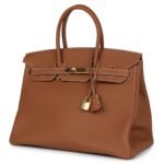PRE-OWNED HERMÈS BIRKIN 35 GOLD TOGO GOLD HARDWARE
