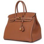 PRE-OWNED HERMÈS SPECIAL ORDER (HSS) BIRKIN 35 GOLD AND MACASSAR TOGO GOLD HARDWARE