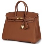 PRE-OWNED HERMÈS BIRKIN 25 GOLD TOGO GOLD HARDWARE