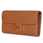 HERMÈS CONSTANCE WALLET TO GO GOLD EPSOM GOLD HARDWARE