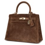 VINTAGE HERMÈS KELLY 25 BROWN DOBLIS GOLD HARDWARE