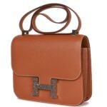 HERMÈS CONSTANCE 24 GOLD MADAME AND LIZARD PALLADIUM HARDWARE