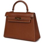 VINTAGE HERMÈS MICRO KELLY SELLIER 15 GOLD COURCHEVEL GOLD HARDWARE