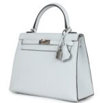 HERMÈS KELLY SELLIER 25 GRIS PLATINE EPSOM ELECTRUM HARDWARE
