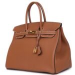 PRE-OWNED HERMÈS SPECIAL ORDER HSS BIRKIN 35 GOLD AND MACASSAR TOGO GOLD HARDWARE