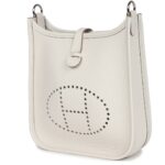 HERMÈS EVELYNE TPM GRIS PALE CLEMENCE PALLADIUM HARDWARE