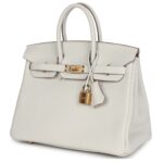 HERMÈS BIRKIN 25 GRIS PALE TOGO GOLD HARDWARE