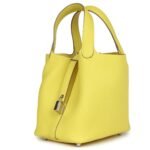HERMÈS PICOTIN LOCK 18 LIME CLEMENCE PALLADIUM HARDWARE