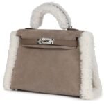 HERMÈS TEDDY KELLY 20 GRIS CAILLOU AND ETOUPE SWIFT PALLADIUM HARDWARE