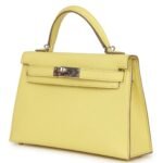 HERMÈS KELLY SELLIER 20 LIMONCELLO CHEVRE PALLADIUM HARDWARE