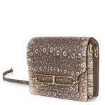 HERMÈS MINI SAC ROULIS OMBRE LIZARD VARANUS SALVATOR GOLD HARDWARE