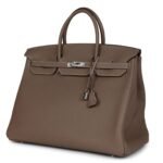 HERMÈS BIRKIN 40 ETOUPE TOGO PALLADIUM HARDWARE