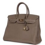 PRE-OWNED HERMÈS BIRKIN 35 ETOUPE TOGO GOLD HARDWARE