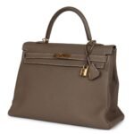 PRE-OWNED HERMÈS KELLY RETOURNE 35 ETOUPE TOGO GOLD HARDWARE