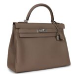 HERMÈS SPECIAL ORDER HSS KELLY RETOURNE 32 ETOUPE VERSO TOGO PALLADIUM HARDWARE