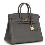 HERMÈS BIRKIN 25 GRIS MEYER TOGO GOLD HARDWARE